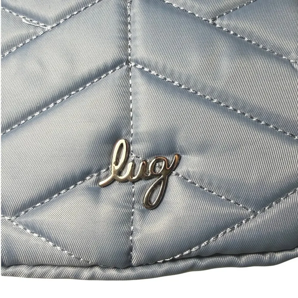 NWT Lug SKEETER MINI M2 Quilted Satin Light Blue Moon Crossbody Convertible Bag